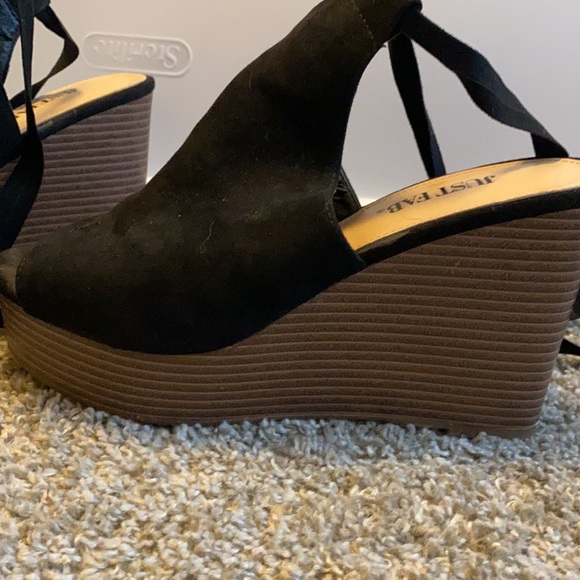 JustFab Shoes - Lace-up Wedges